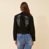 Angel wing denim jacket
